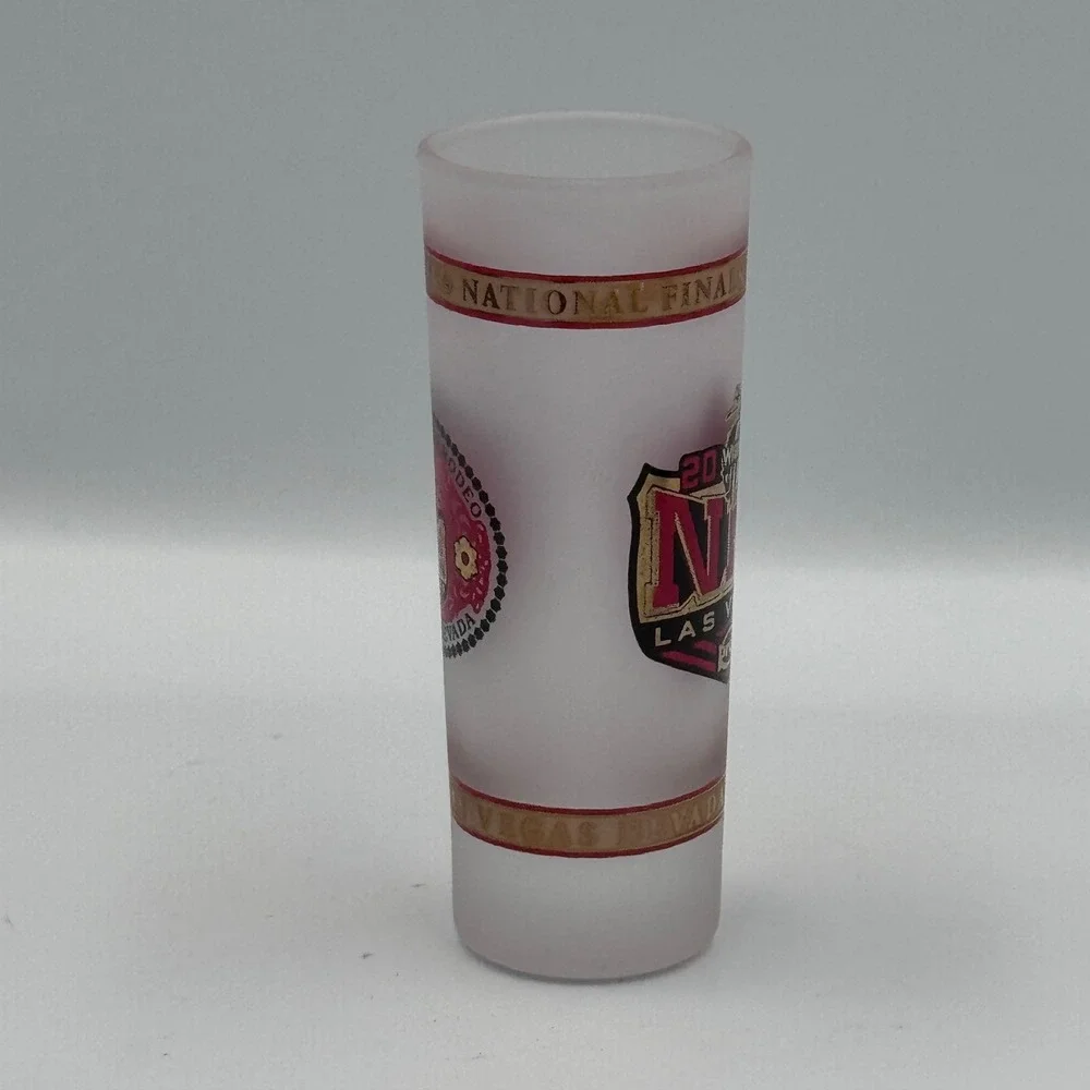 Wrangler NFR 2015 Las Vegas National‎ Finals Rodeo Frosted Tall Shot Glass PRCA